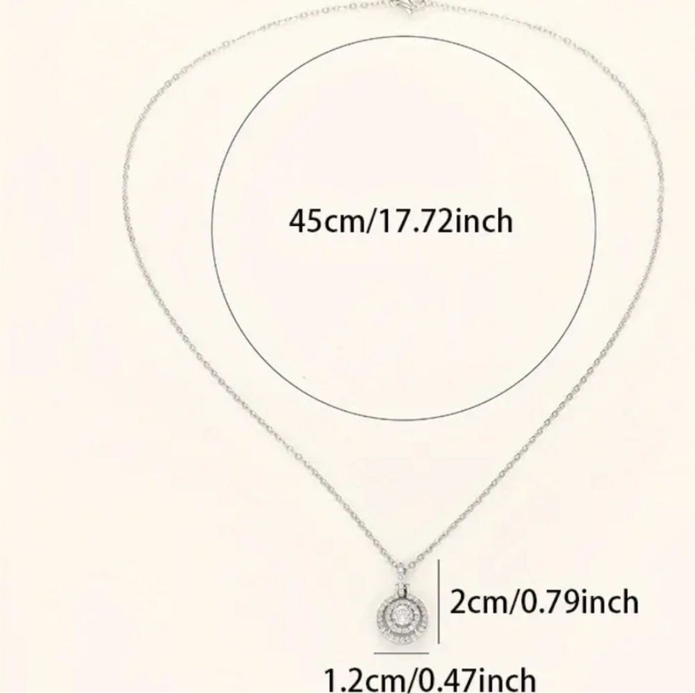 Gold plated diamond necklace - Picture 3 of 6
